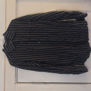 Men's Long Sleeve Button Down Pinstripe Shirt